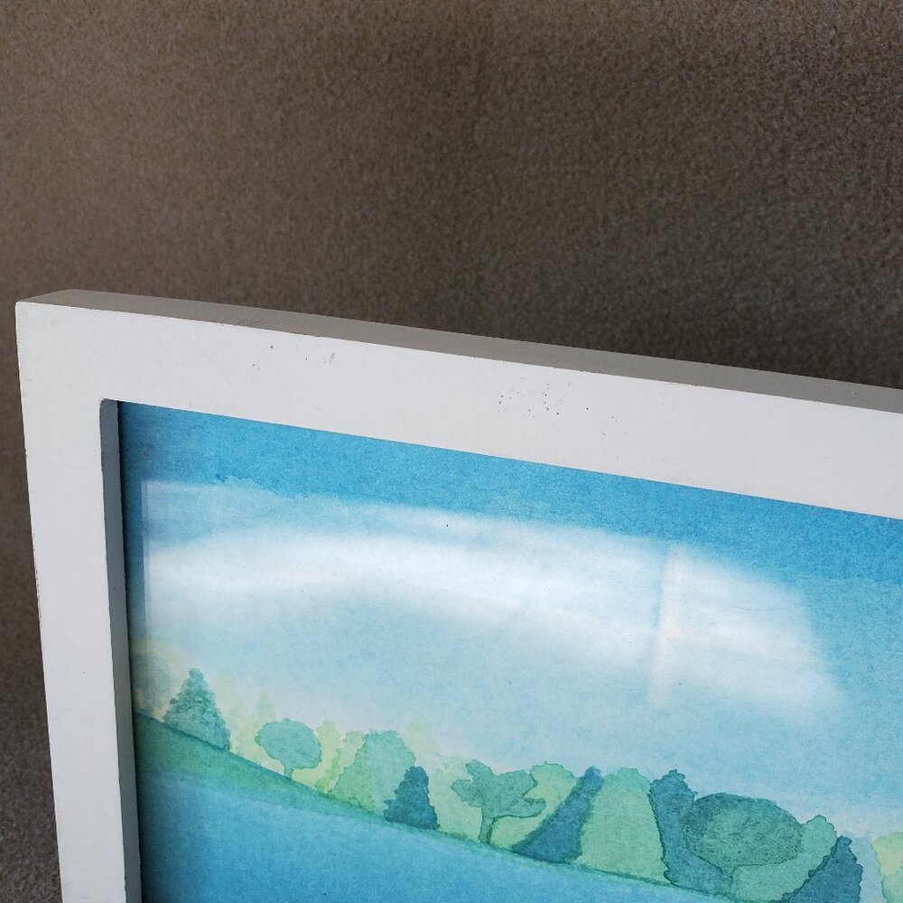 Handmade Lake Watercolor Art - Picture 2 of 2